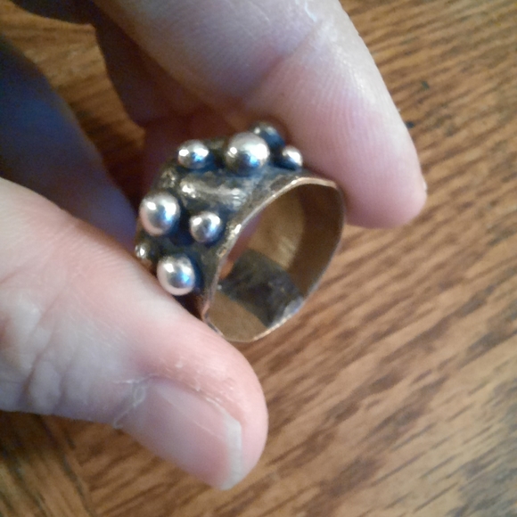 Handmade OOAK Sterling & Brass Ring - Picture 5 of 9